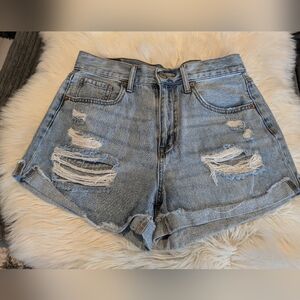 Distressed Denim Women Shorts